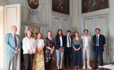 Dans les salons de l'Ambassade de France à Copenhague